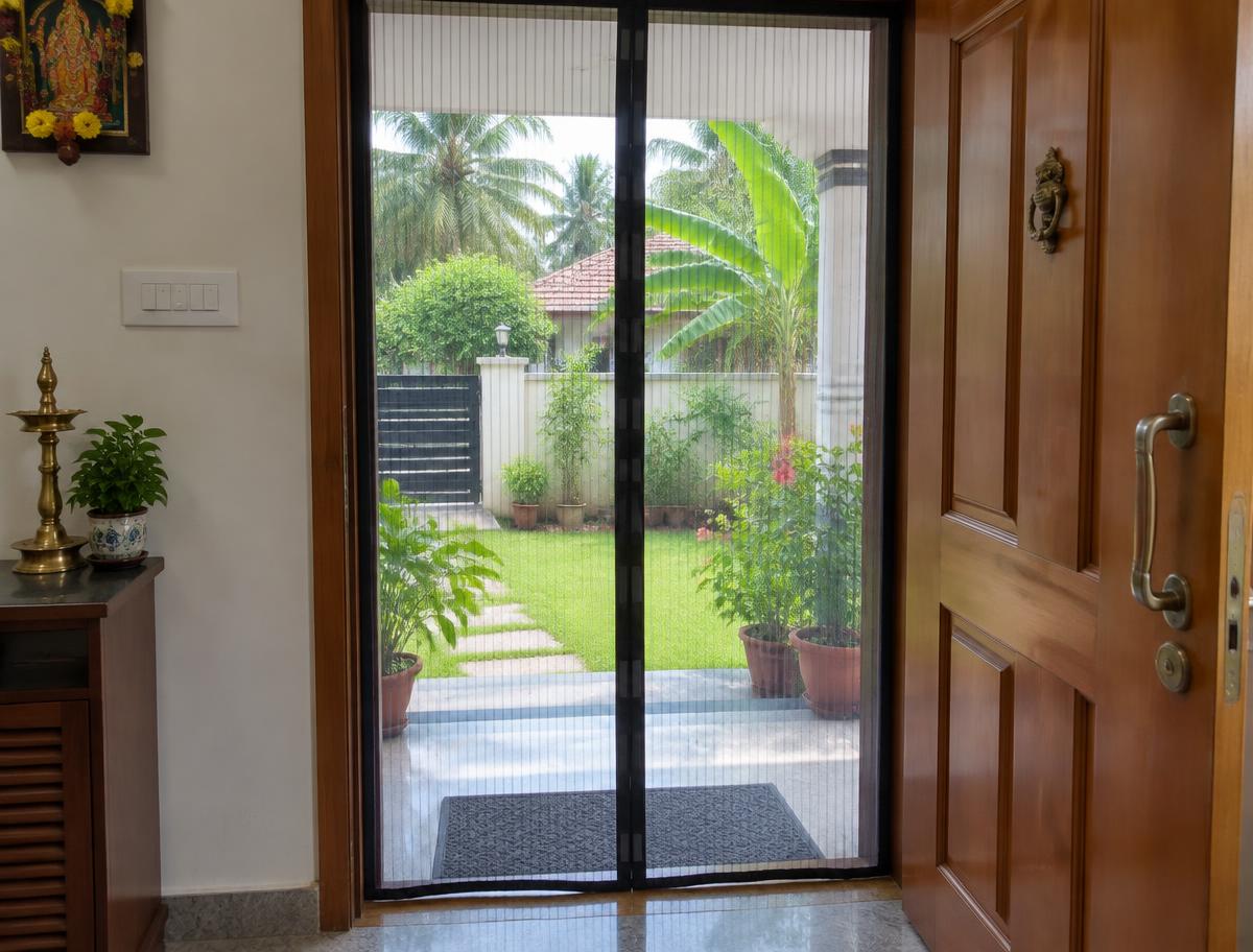 Magnetic mosquito net door